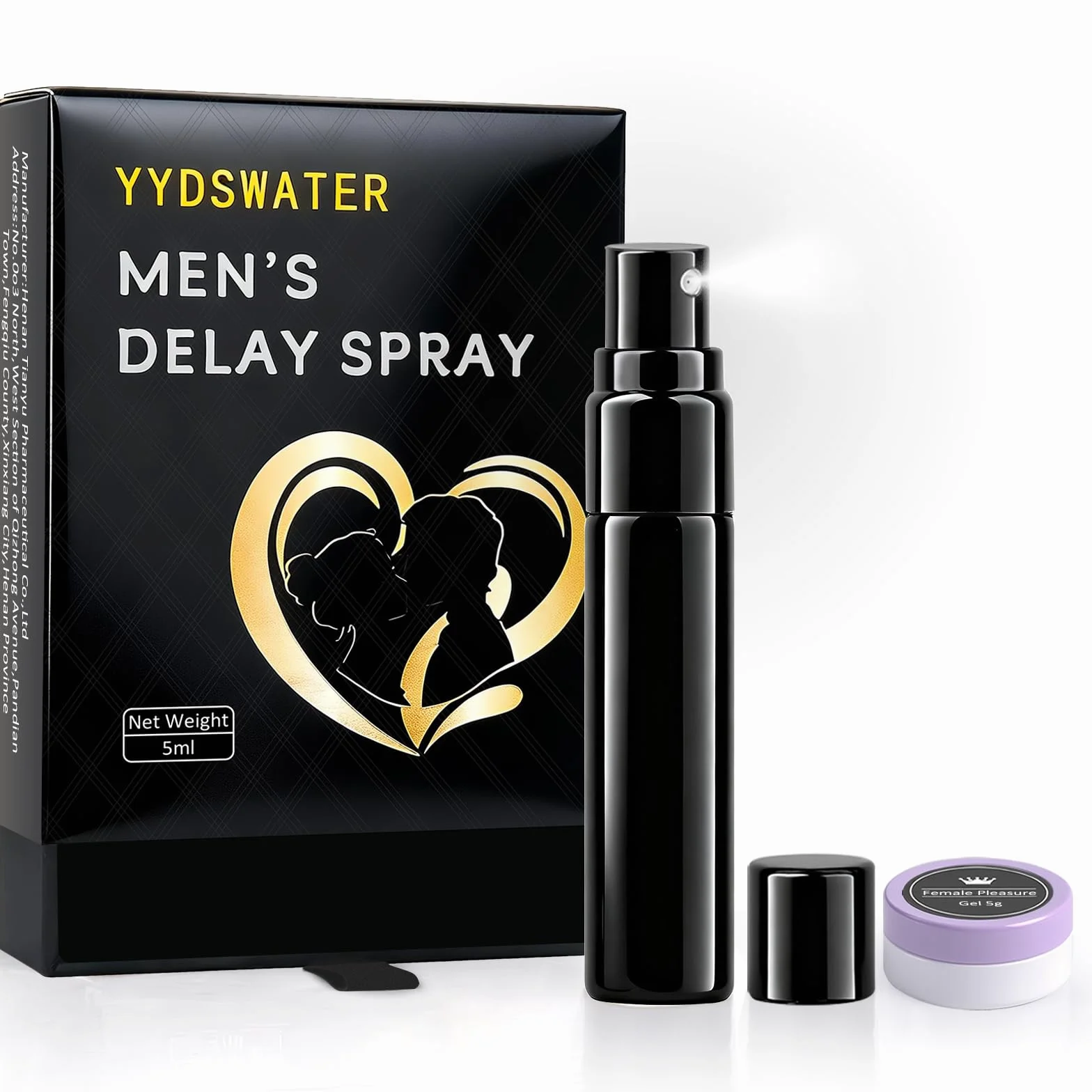 Spray Retardant pour Homme - Formule Végétale Douce aux Extraits Naturels - Aide à Prolonger le Plaisir de l'Intimité - Flacon 5ml