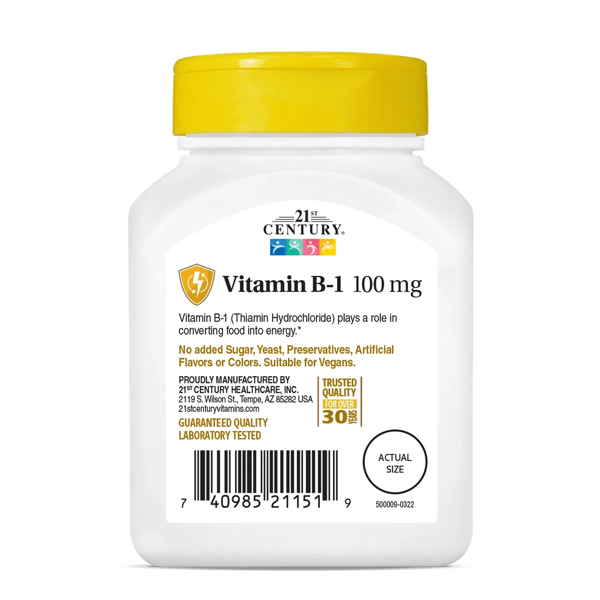 21st Century B-1 Tablets, 100 Mg, 110 Count