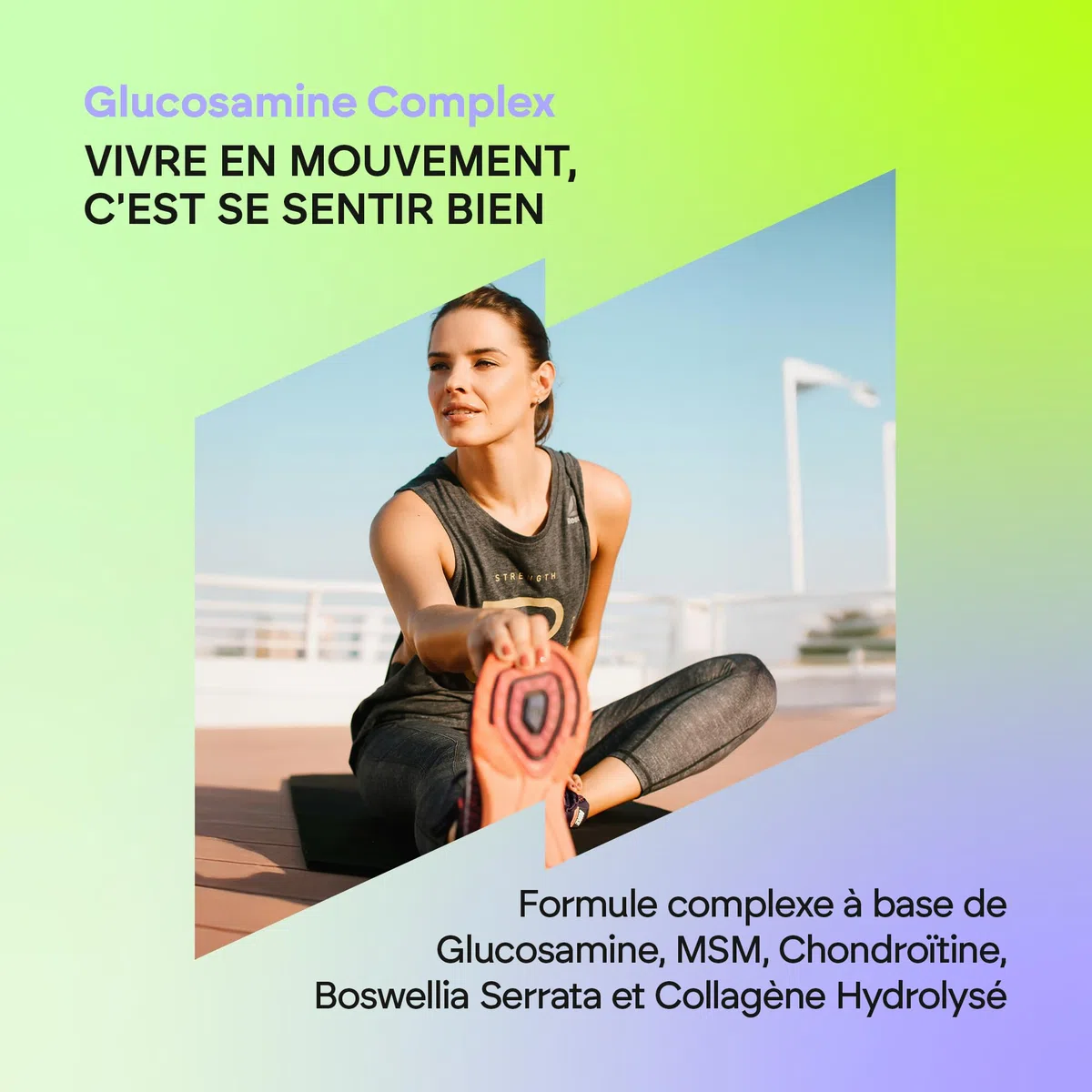 Glucosamine Chondroïtine et MSM, Acide Hyaluronique, Collagène, Boswellia, Sélénium et Zinc - 120 comprimés Glucosamine Complex Nutralie