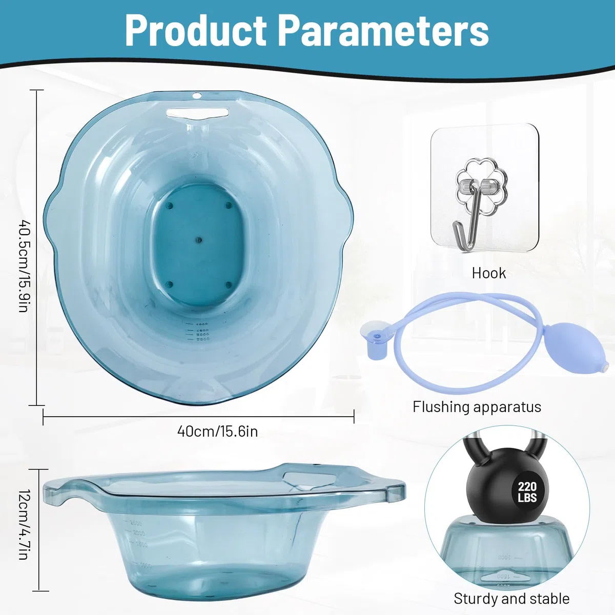 Sitz Baths Siège de toilette pour soins post-partum, personnes âgées, handicapées ou traitement hémorroïdes – atténue les infections, soulage l'inflammation, calme la douleur