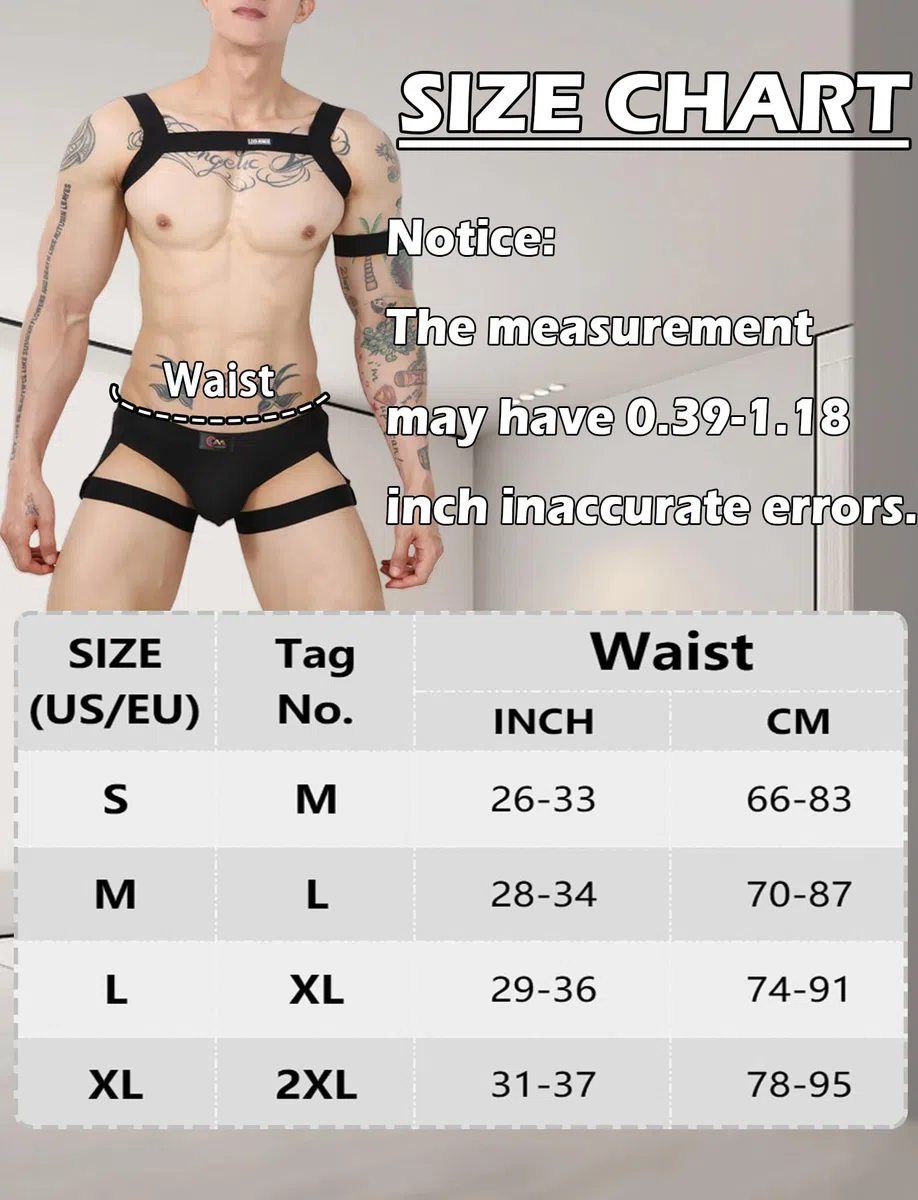 Ensemble Lingerie Sexy Homme Sangle Harnais Ceinture Body Haut avec String Set Hollow Out sous-vêtement Gay Tenus de Nuit