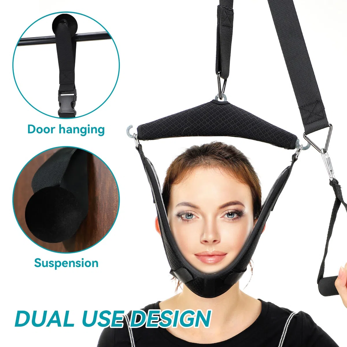 Agatige Dispositif De Traction Du Cou Cervical, Suspension Correcteur De Posture Professionnel Au-Dessus De La Porte Dispositif De Traction Cervicale Cervicales Traction Pour Civière Du Cou Arthrite