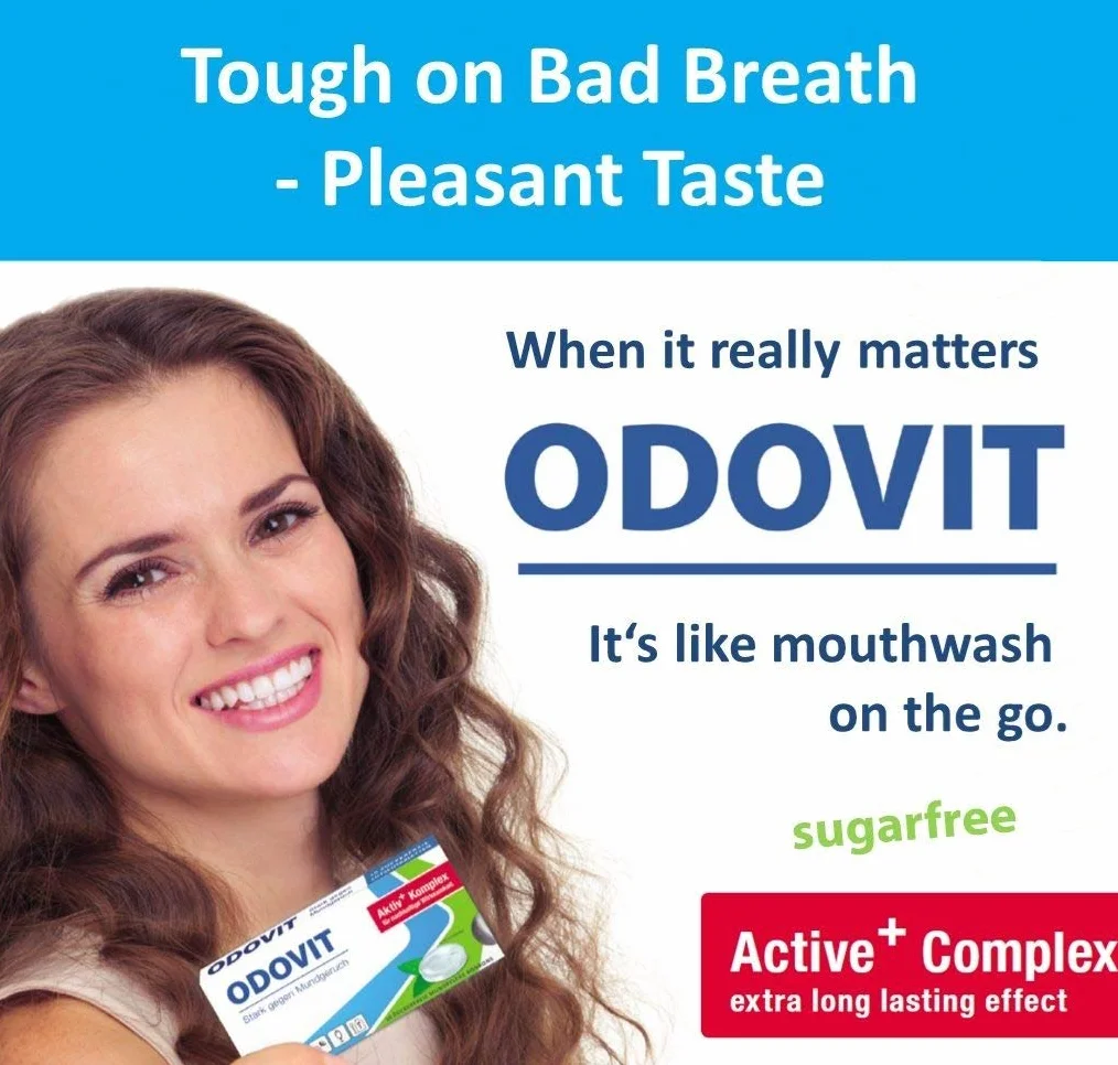 Mauvaise haleine – ODOVIT vous aide: 3x pastilles pour hygiène buccale de 10 unité - Fort contre l'halitose - pour une haleine fraîche et longue durée
