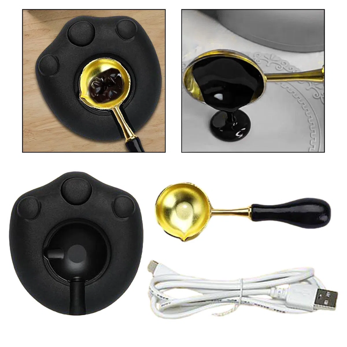 B Baosity Chauffe-Cire électrique, Kit de Sceaux de Cire pour Enveloppes et Lettres, Loisirs Créatifs