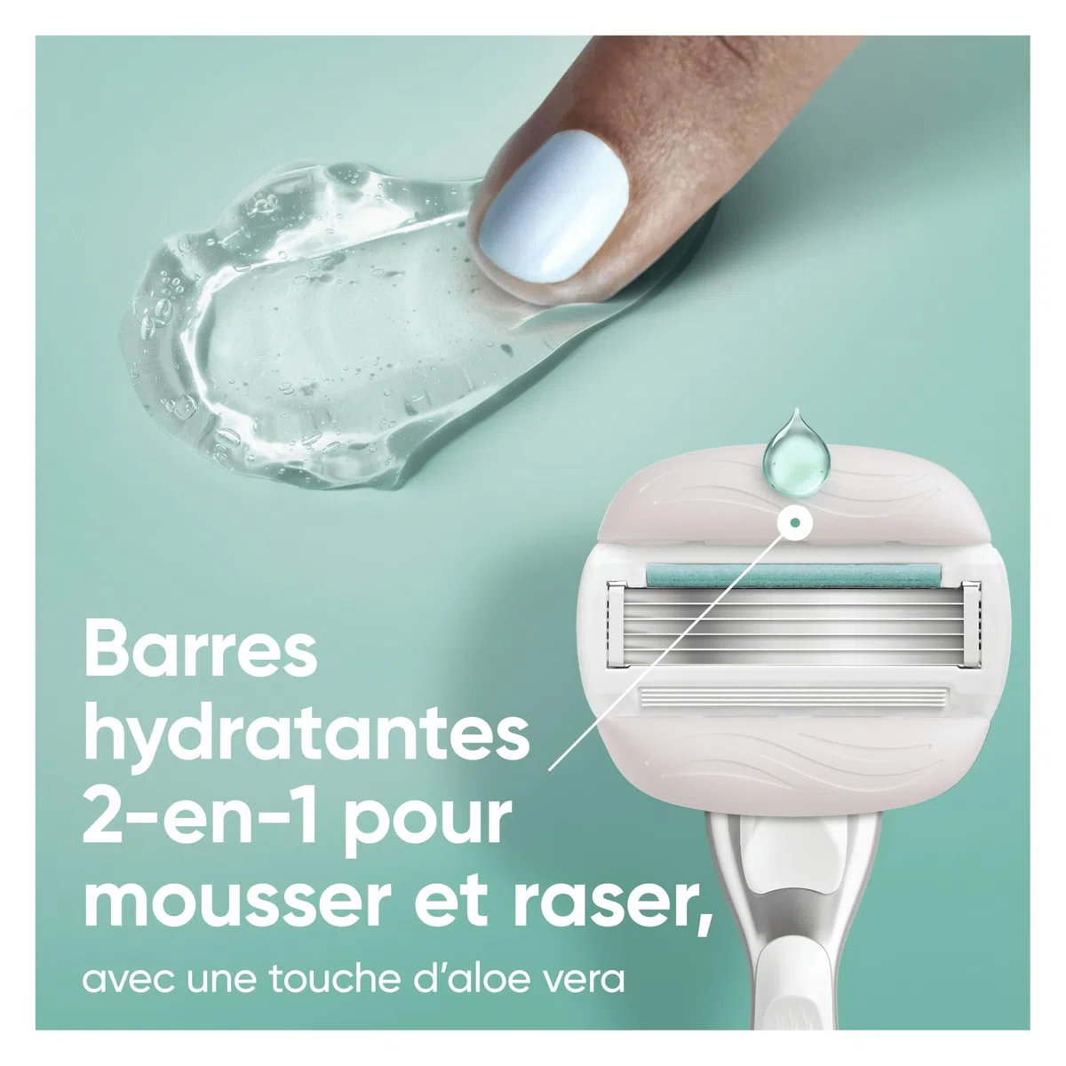 Gillette Venus Rasoir pour Femmes Aux Peaux Sensibles Pro ComfortGlide Sensitive, Manche Réutilisable Et 6 Recharges De Lames avec Bande Lubrifiante, Conçu pour La Peau Sèche, Rasage Longue Durée