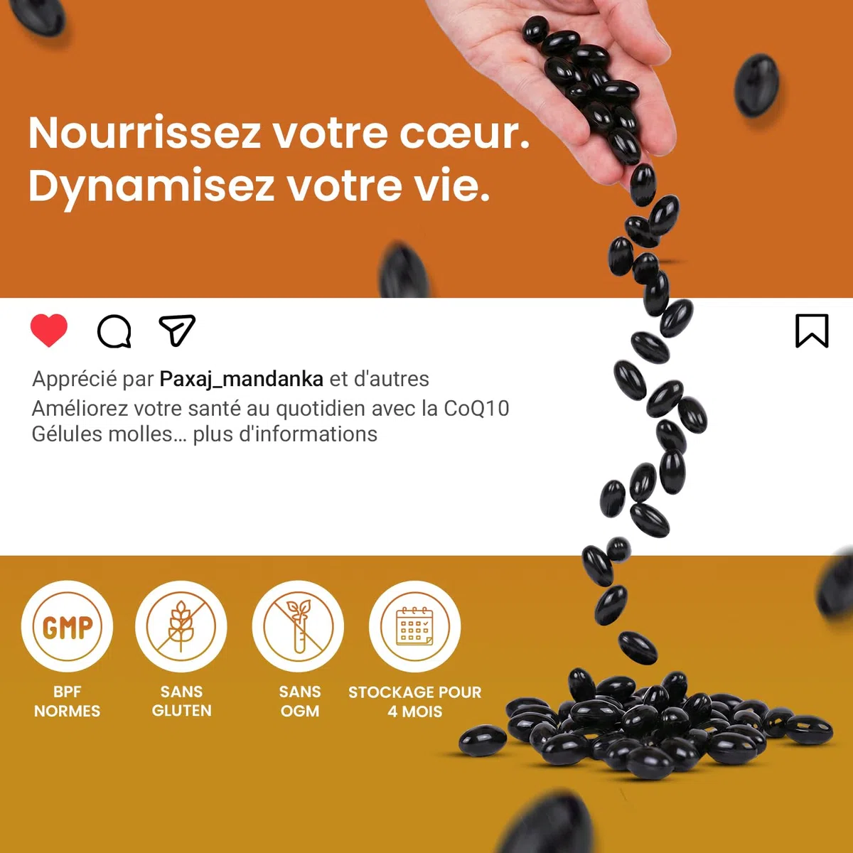 CoQ10 de Ved 500mg | CoEnzyme Q10 | La plus haute résistance | Coenzyme d'ubiquinone naturellement fermentée | Formule naturelle supérieure | 500 mg 120 gélules | 4 mois d'approvisionnement