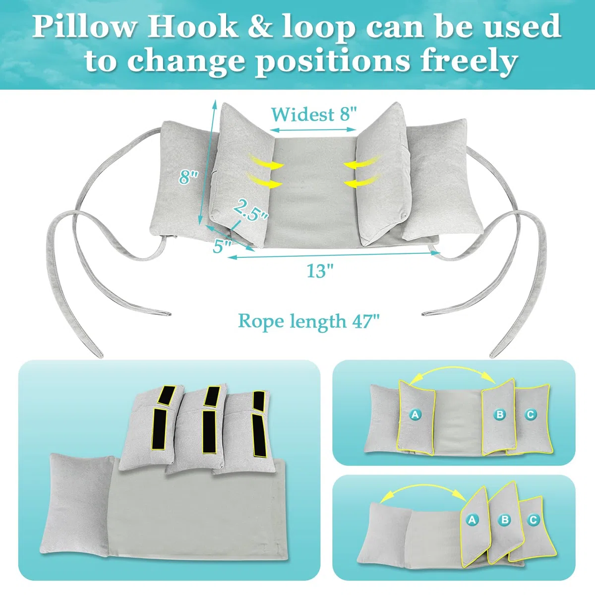 Coussin cale pour dormir - Stabilisateur de cou post-chirurgie - En mousse - Soutien médical du cou - Positionneur de la tête - Oreiller visage vers le haut - Oreiller de positionnement de la