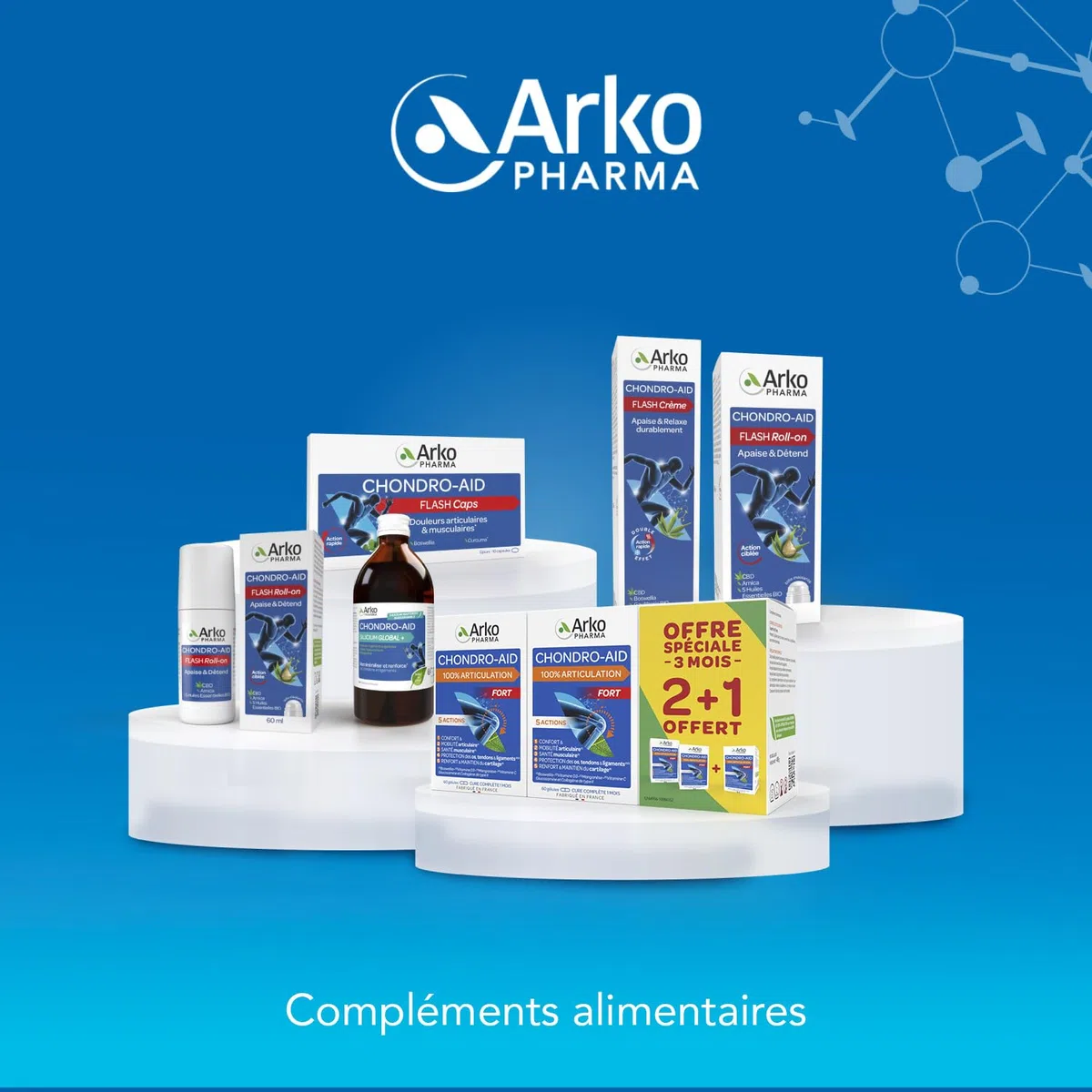Arkopharma - Chondro-Aid 100% Articulation | Flexibilité et Bien-être Articulaire - Mobilité et Souplesse - Articulations - Gênes Articulaires | 3 Mois - 180 gélules