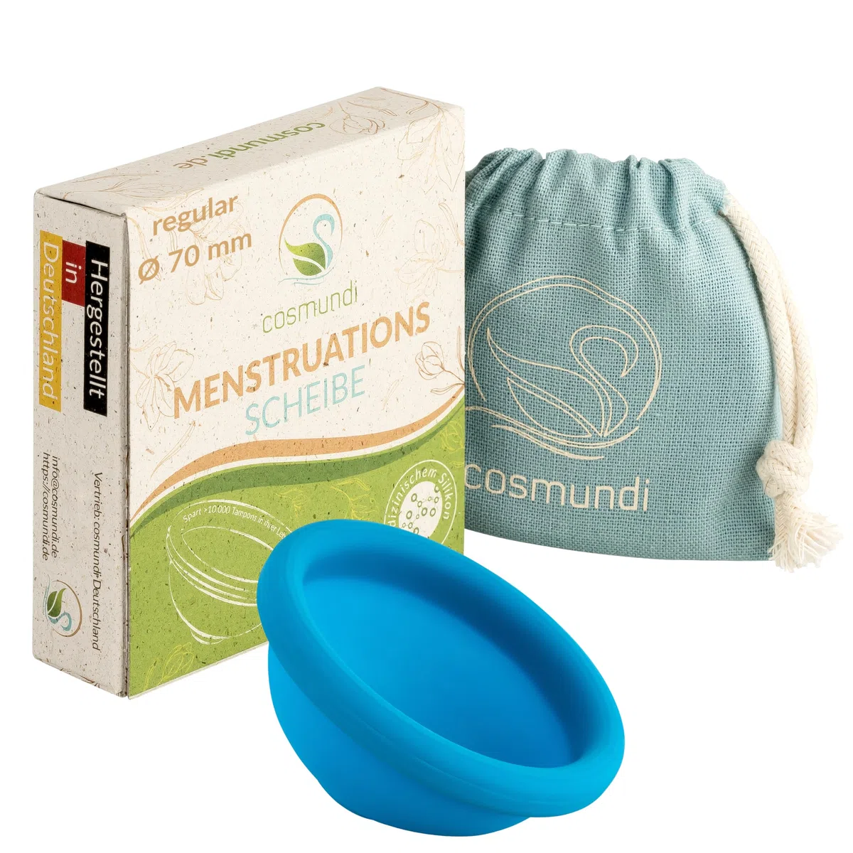 Disque menstruel en silicone médical - Pour le sport, la natation et l'intimité - Disque menstruel réutilisable et alternative durable - Bien-être pendant les règles (regular - 70 mm)