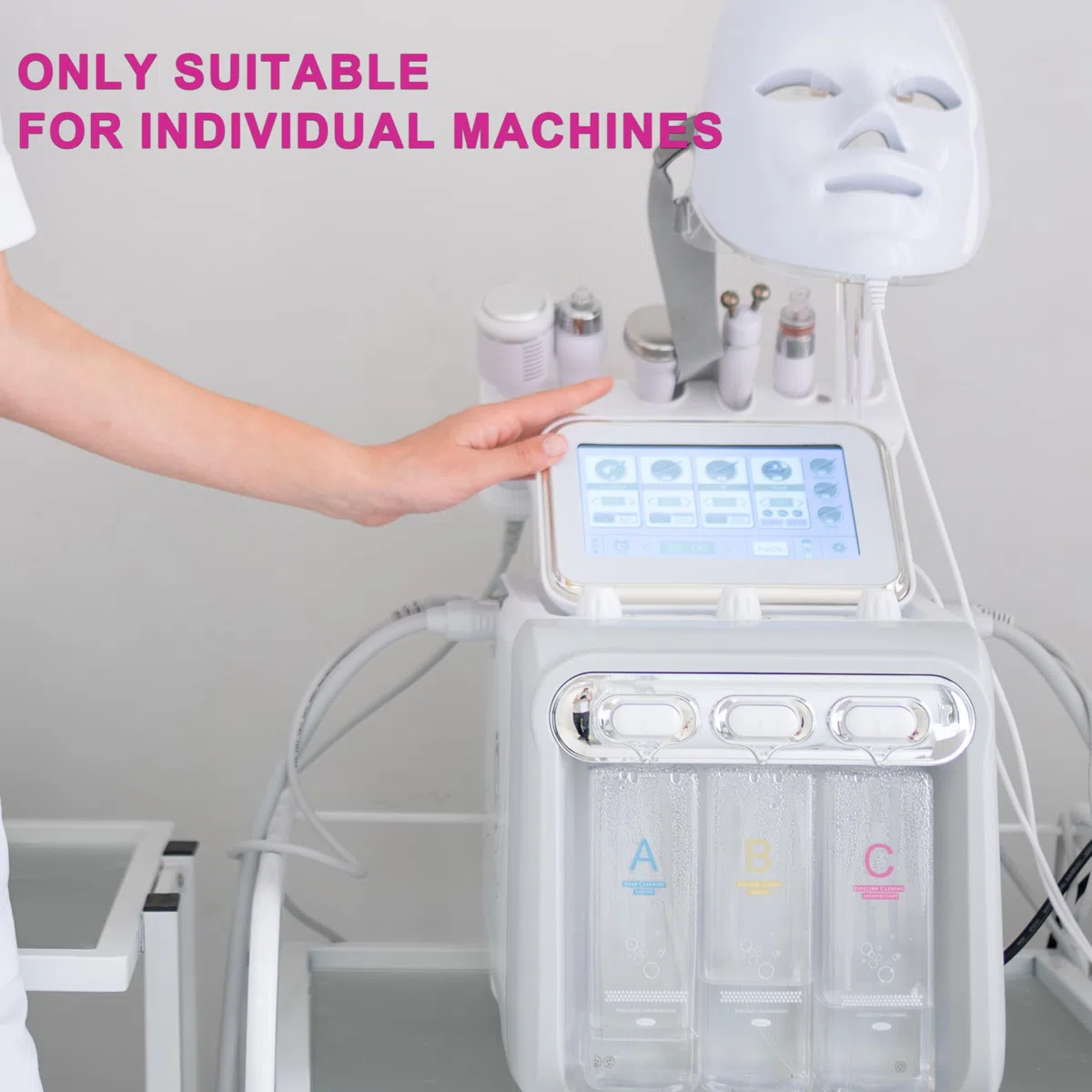 Elitzia Pièces de rechange A B C H2O2 Pièces de rechange ETLB245 ETLB248 Appareil Hydrafacial Beauty Machine (bouteille C)