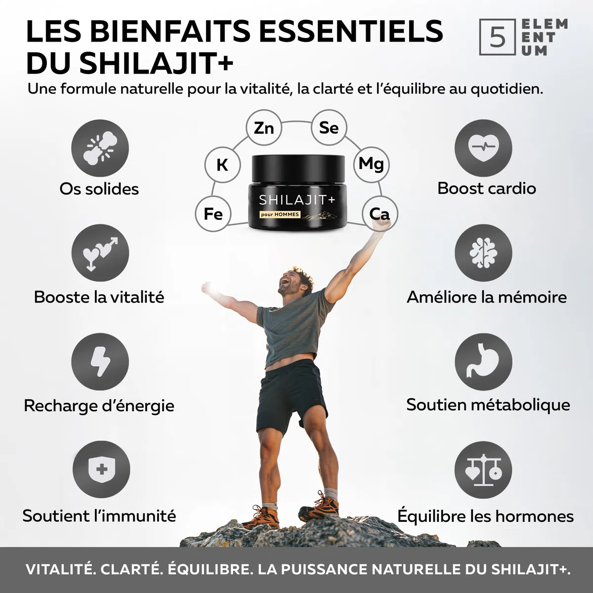 Shilajit Himalaya pour Hommes – 100 g (2x50 g) Résine Pure avec 82 % d’Acide Fulvique | Mumijo Naturel Hautement Concentré | Résine de Shilajit Himalayenne + Cuillère Doseuse 500 mg