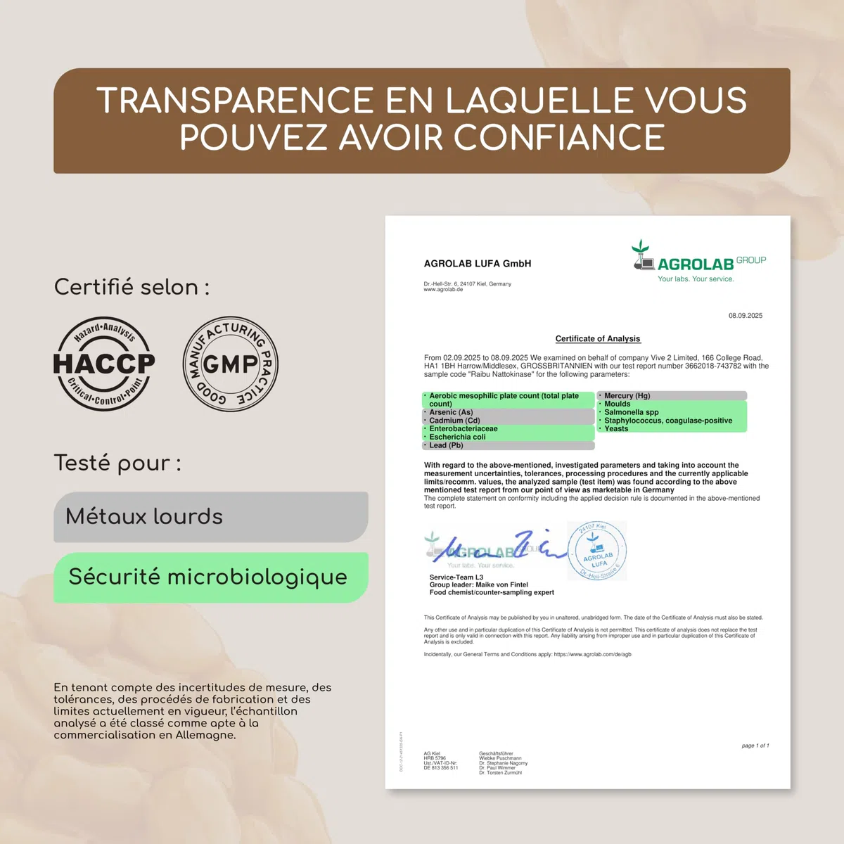 Nattokinase 100 mg (20.000 FU/g) Hautement Dosé de Raibu I 240 Gélules- 8 mois d'approvisionnement I Natto à base de soja I Testé en Laboratoire et végétalien I Sans additifs indésirables