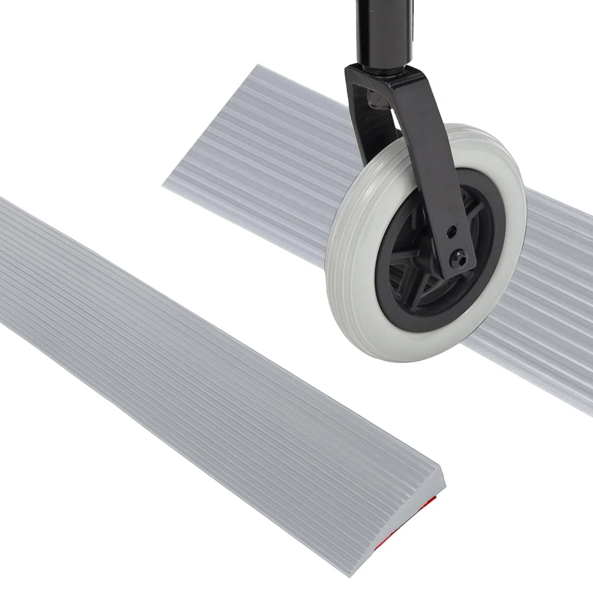 Rampe de seuil de porte - 8 cm x 3 cm x 90 cm - Rampe de seuil de porte - Rampe de fauteuil roulant - Charge maximale : 800 kg - Pour robot aspirateur, fauteuil roulant, poussette, déambulateur
