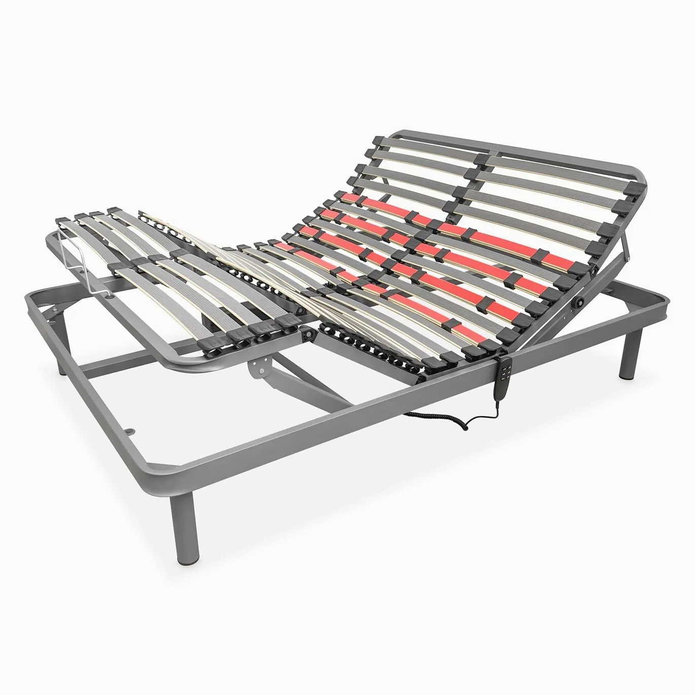 amuéblate Online - Lit électrique articulé Flexipro avec 5 Plans et Structure renforcée, Ergonomique, fiable et Silencieux, Moteur Allemand, 135 x 190 cm