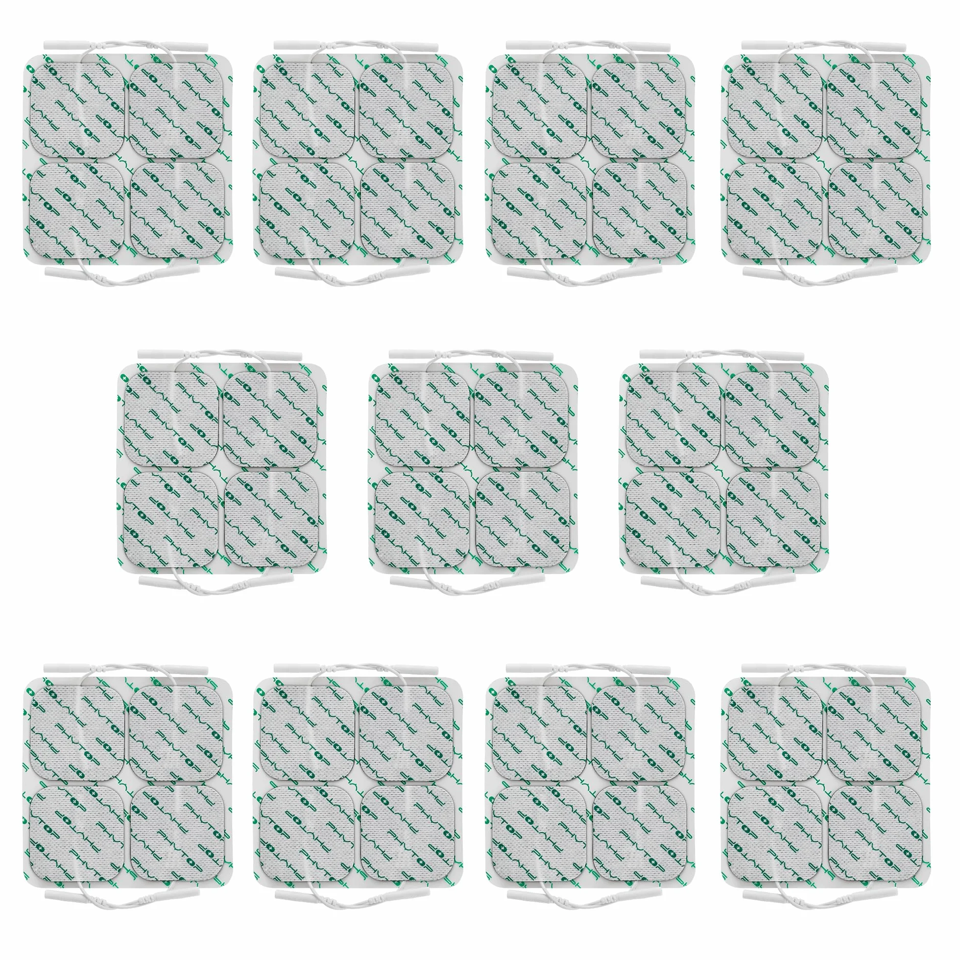 Electrodes Tens pour electrostimulateur 44 Pcs auto collantes et durables, tens électrodes carré pour les unités TENS EMS & Stimulateur musculaire