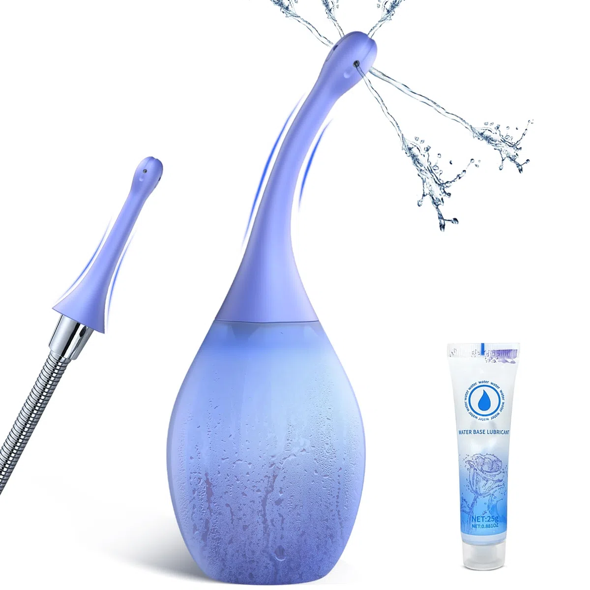 Poire de Lavement Intime Anus Douche - Poire à Lavement Intime 300 ML avec Buse de Douche Anale Flexible, Poire Lavement Oreilles Anti-Reflux pour Côlon et Intestins Poire de Lavement Rectale Adulte