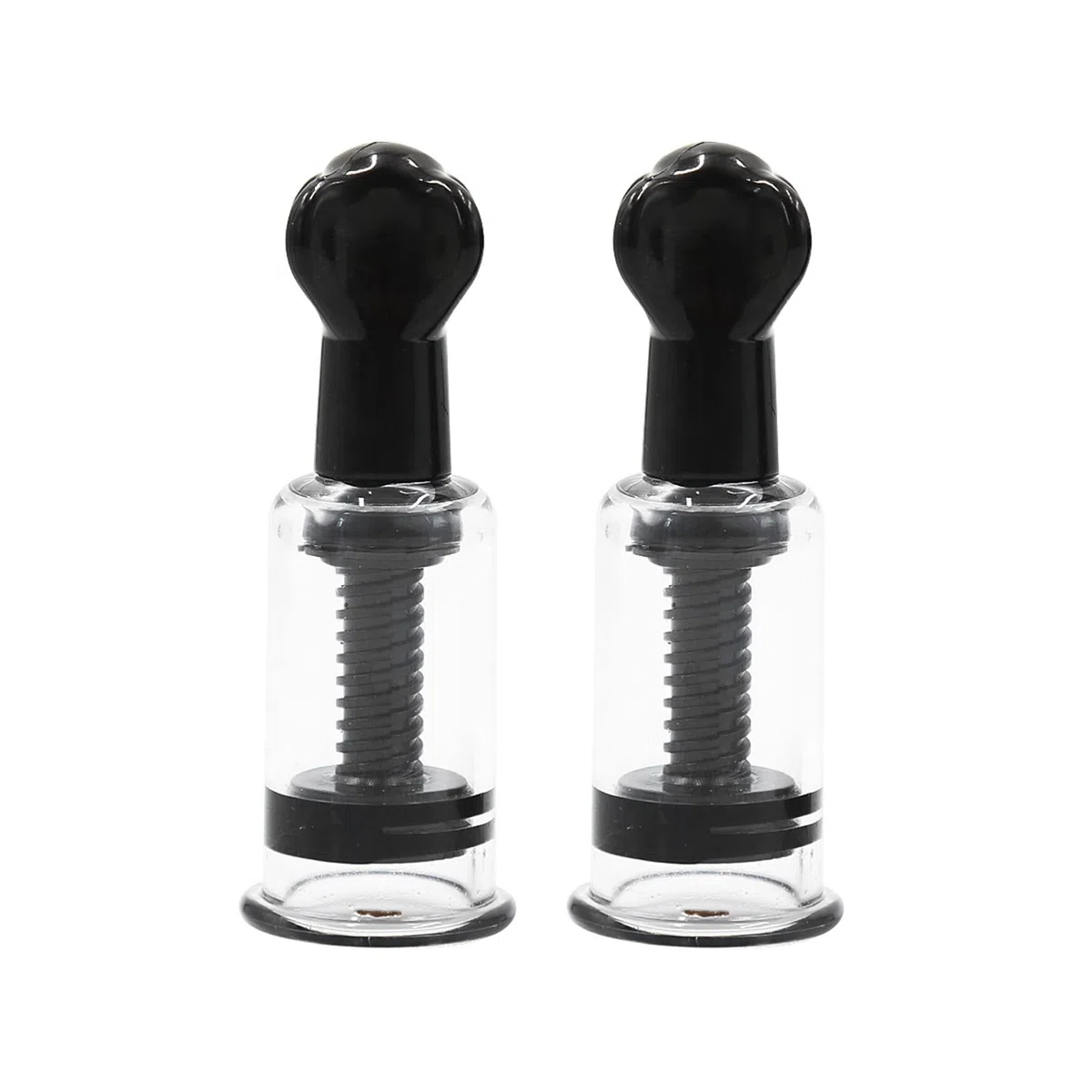 Ventouse de mamelon extra forte 3 tailles disponibles Ventouse de mamelon Stimulation mammaire Jouet sexuel transparent et visible Clitoris Sucker Tire-lait pour femmes couples (le noir, M)