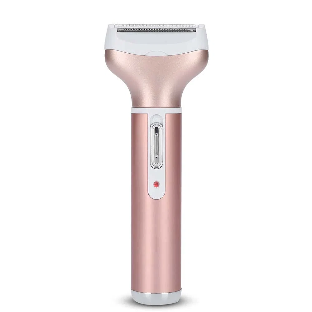Rasoirs électriques pour Femmes, Rasoir électrique 4 en 1 pour Femmes, Tondeuse Bikini pour Femmes avec Têtes Rotatives pour Usage Facial et Nasal (Or Rose)
