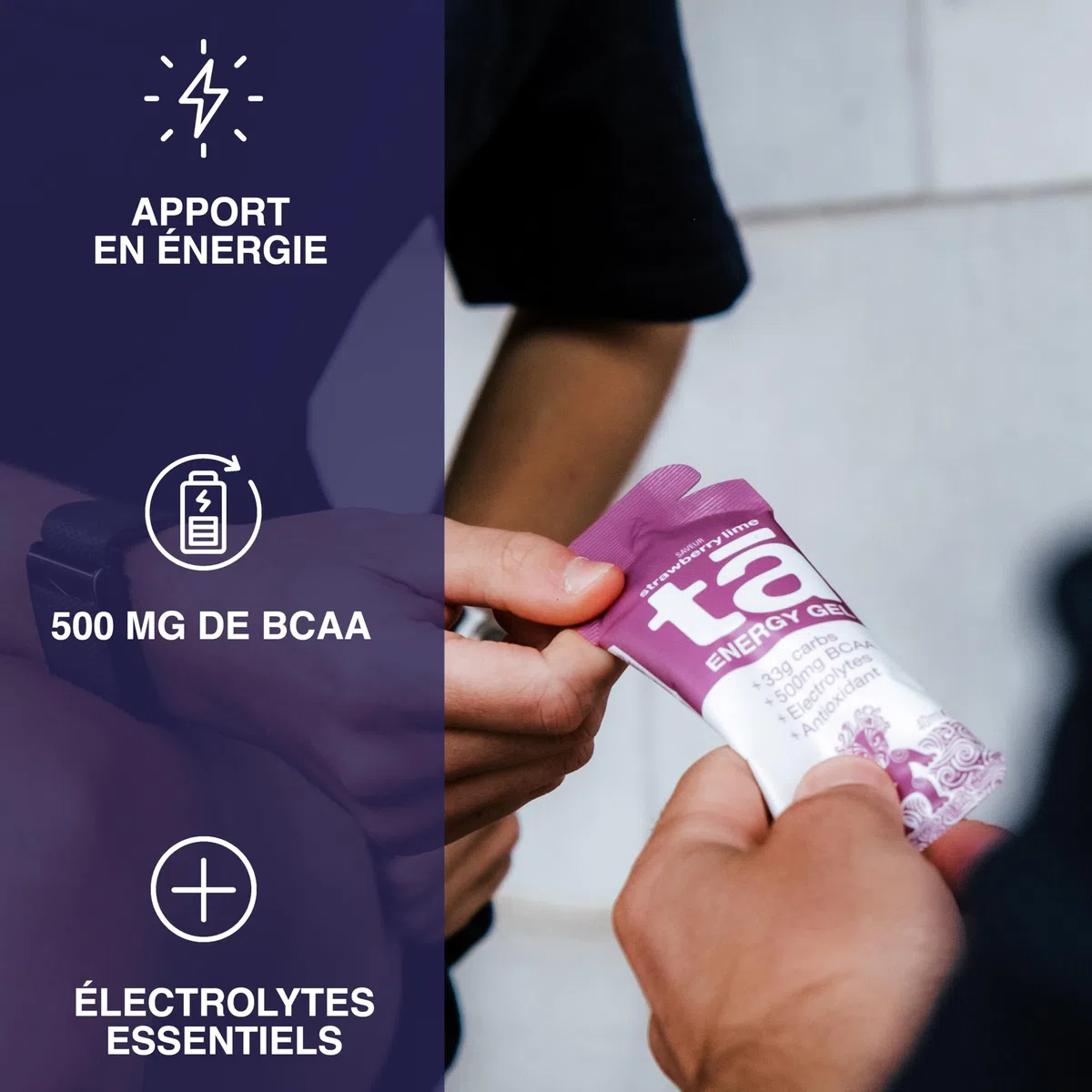 TA ENERGY - Gel Energétique - Salted Watermelon x12 - Energie - Sodium - BCAA - Antioxydants - Idéal pendant les activités sportives 133Kcal