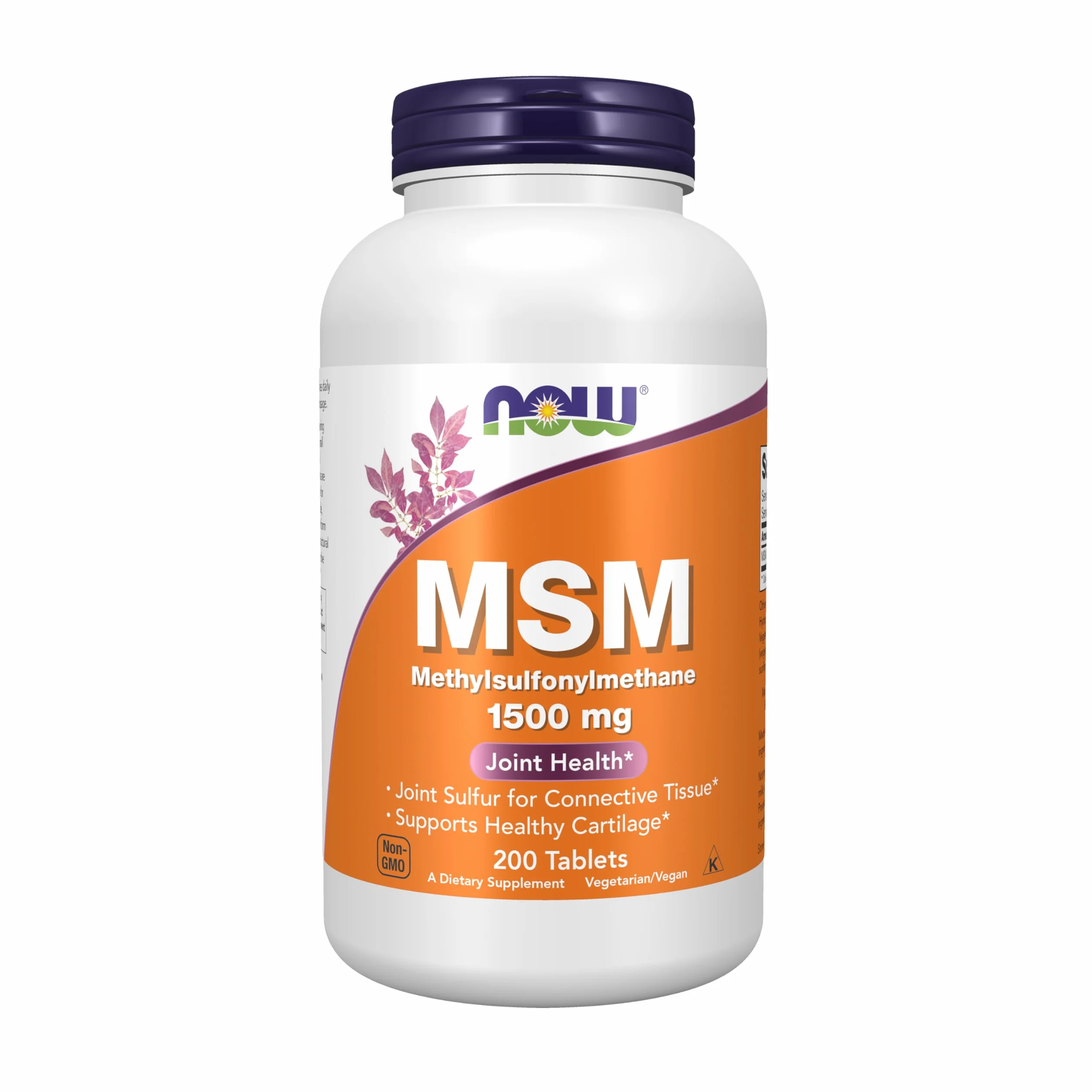 NOW Foods MSM Methylsulphonylmethane, 1500mg - 200 tabs