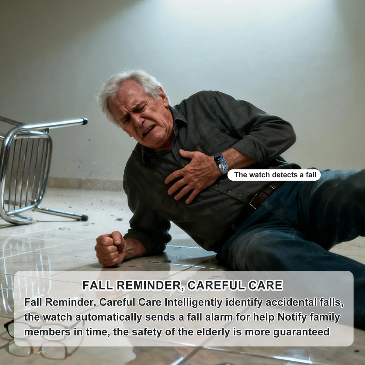 Montre Urgence Senior Montre 4G pour Seniors avec Détection De Chute Personne Âgée Bouton SOS Appels Vidéo HD Idéal pour Les Soins des Personnes ÂgéesRed,1.25 * 0.57 * 2.22inch