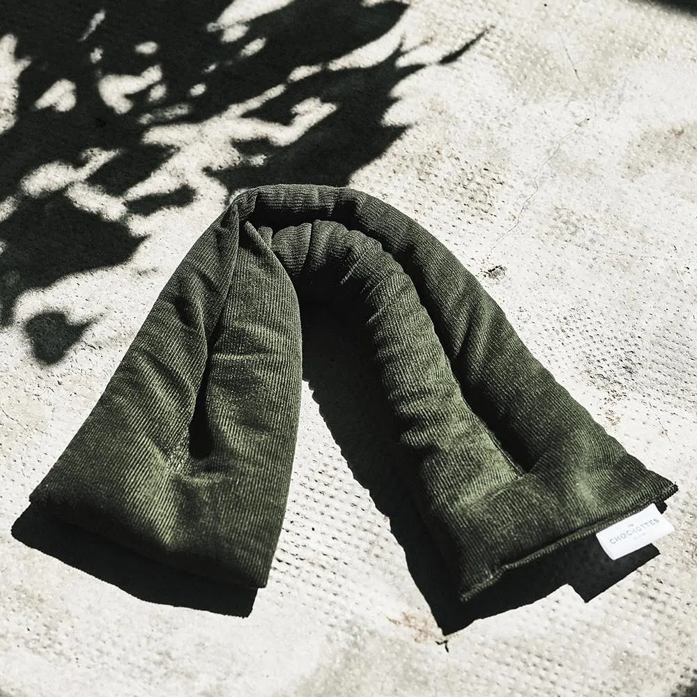 Coussin Emplâtre Chauffant La Cervicale en graines de lin - Bouillotte naturelle pour micro-ondes - Compresse chaud/froid - Soulage douleurs, torticolis, migraine, cou - Fabriqué en France - 52x12 cm