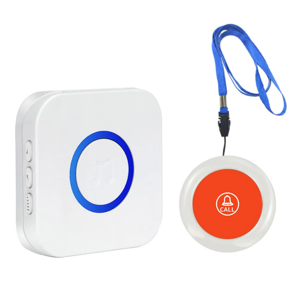 Téléavertisseur sans Fil pour Soignant Système D'appel Un à Un 1 Boutons/émetteurs D'appel SOS 1 Récepteurs Système pour la Maison/Personnel 330 M / 1082,68 Pieds