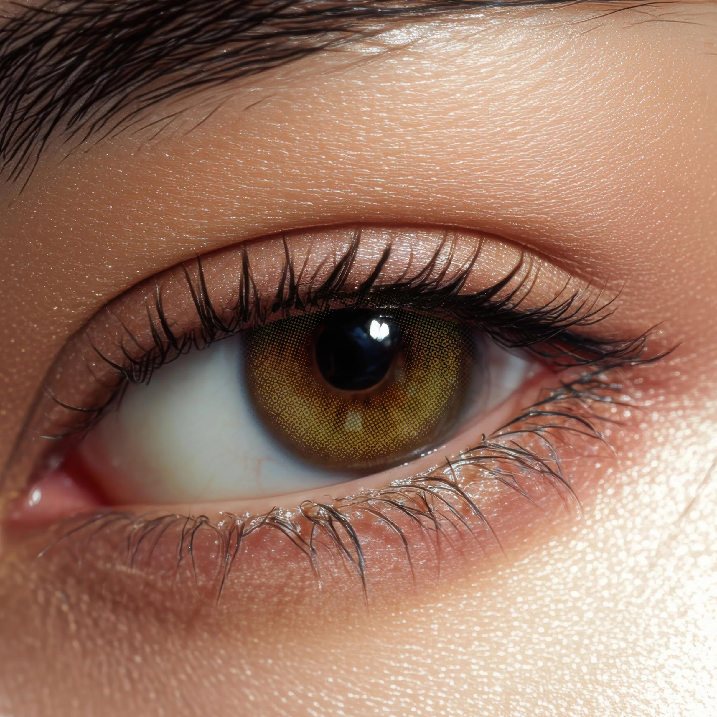 Lentilles Couleur Vert Noisette - 3 Mois, 1 Paire, Naturelle, Sans Correction – Golden Olive