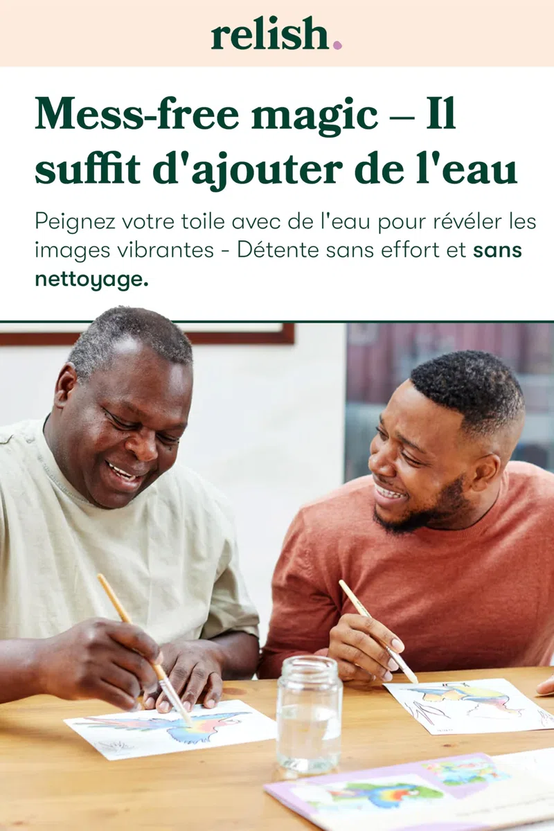 Relish ‘Garden Wonders’ Aquapaint (Peinture à l’Eau Réutilisable) : Jeux Adaptés aux Seniors Atteints de Démence ou d’Alzheimer