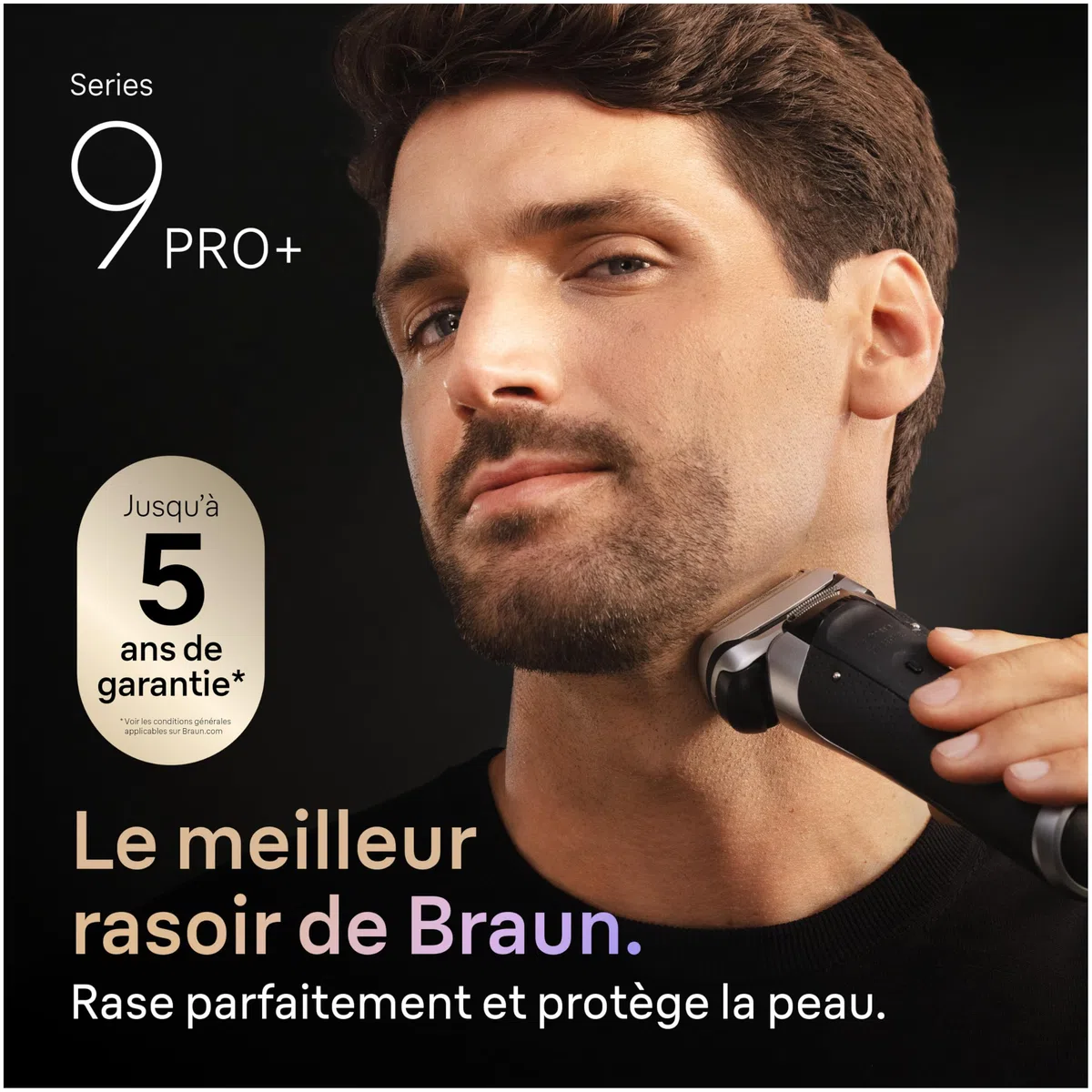 Braun Rasoir Electrique Homme Series 9+ Pro 9677CCE Argent | Etanche, Batterie Rechargeable, Lames de Précision Ultra-Fines, Tondeuse ProTrimmer, Kit avec Station de Nettoyage, Etui