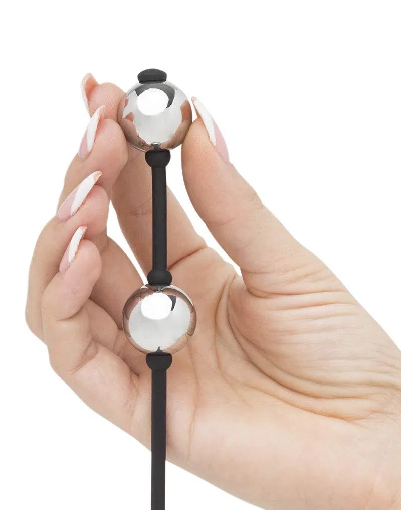 Fifty Shades of Grey Fifty Shades of Grey Inner Goddess Mini Boules de Kegel Argentées pour Tonifier - Circonférence 7 cm - 85 g