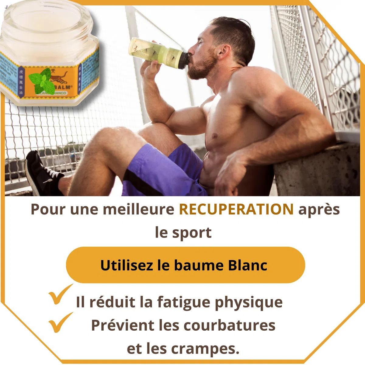 baume chauffant musculaire thailandais Extra Fort Avant et Apres Sport, 100% identique Lot de 03 Produits de 30gr et inhalateur nasal