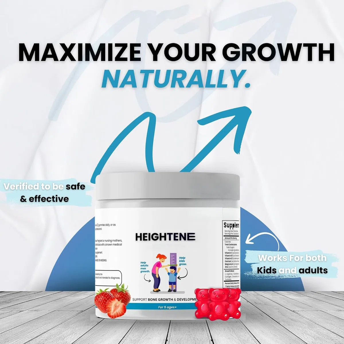 Gummies Taille pour Enfants & Adolescents – Aident à Grandir Efficacement, Période en Or à Saisir