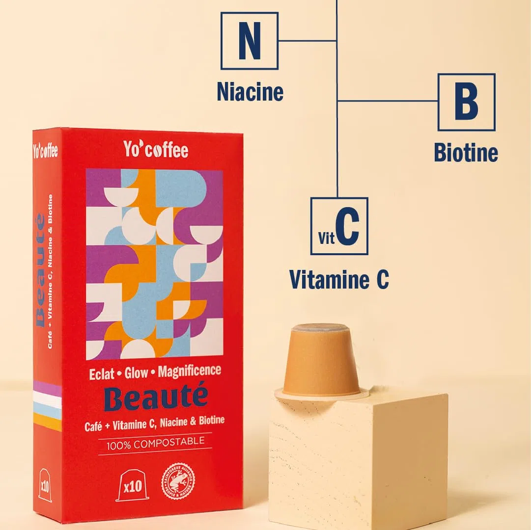 Beauté : Boite de 10 Capsules de Café Enrichies pour Soin de la Peau et des Cheveux