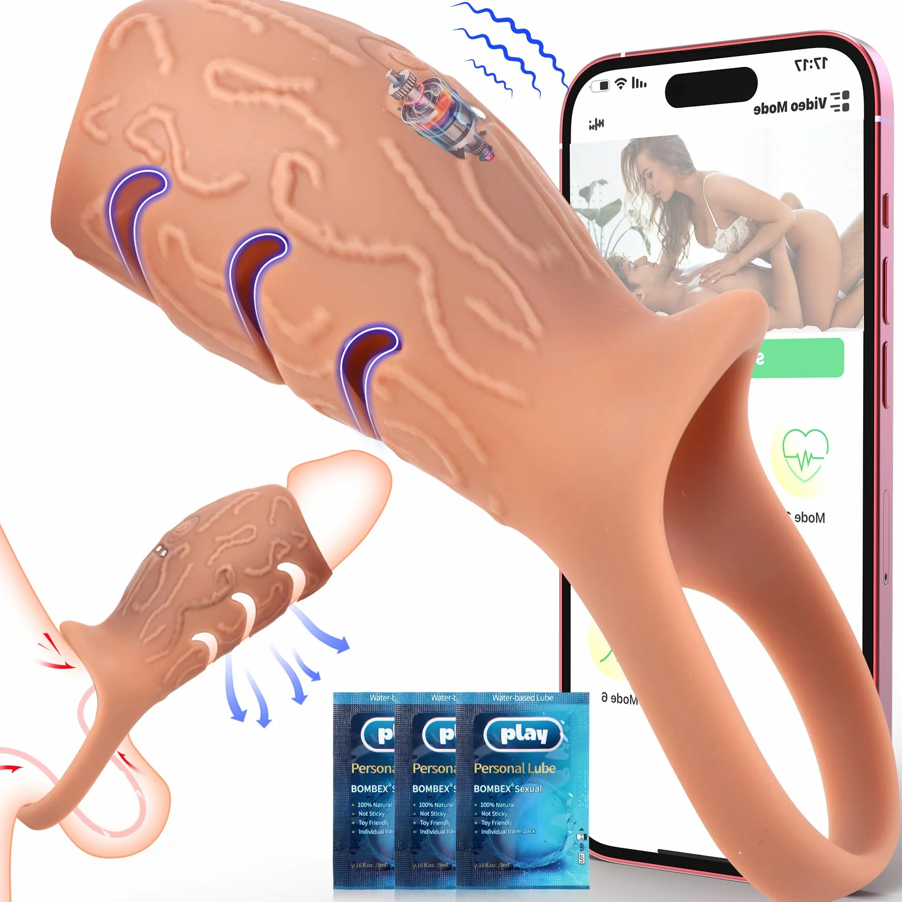 Anneau Penien - Anneau Homme App Sex ToýS Couple - Anneau Vibrant Pénis Homme Sextoyse Homme Sexmasturbâteur, Jeux Sexuelle Adulte Couple Plaisir Realiste, Anneaux De Pénis 10X Vibromasseur Homme