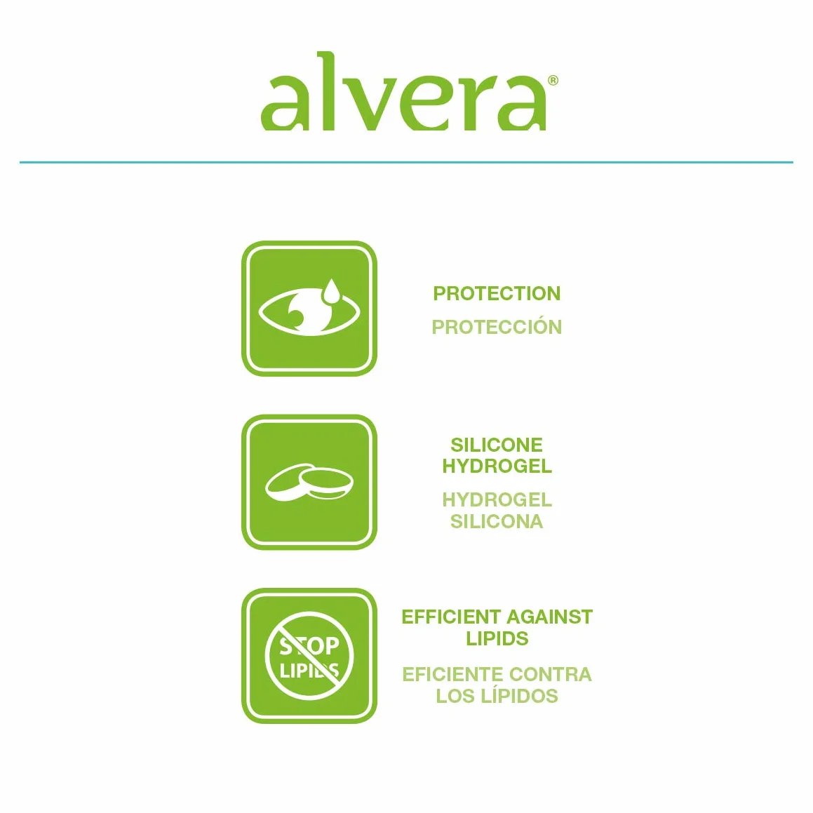 Avizor Liquide pour Lentilles de Contact Alvera avec Etui, 2 × 350 ml