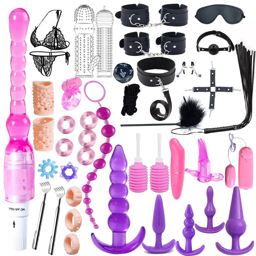 41Pcs SM Bondage Restraint Sex Set Silicone Anal Plug Sex Toys pour Butt Plug