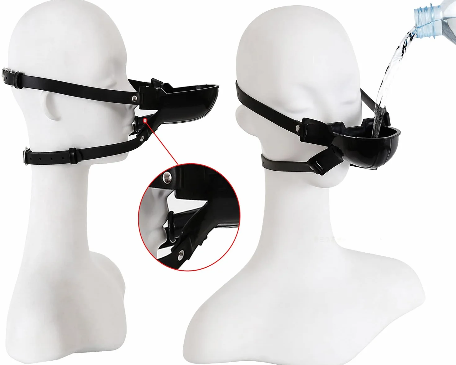 Bouche de femme gag extrême femme Noir Sling Bondage pipi entonnoir couverture sports aquatiques toilettes sexy cravate Bâillons bouche ouverte couple