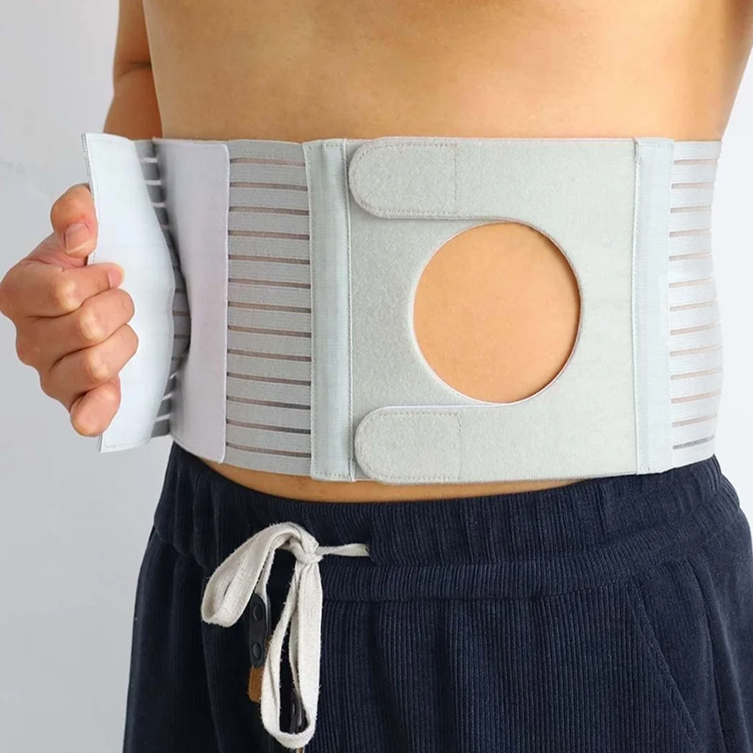 Ceinture de stomie, approvisionnement de stomie abdominale, fournitures de stomie médicale, ceinture furtive pour stomie pour homme et femme pour prévenir la hernie de la stomie et renforcer les