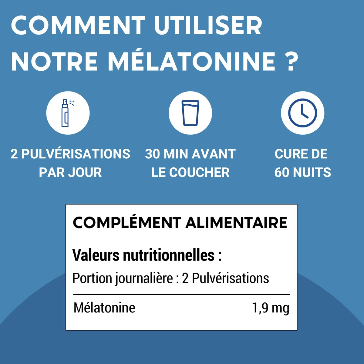 MÉLATONINE 1,9MG SPRAY | Endormissement, Sommeil, Jetlag | Complement Alimentaire pour Dormir 100% Naturel | 60 nuits de Sommeil | Goût Fruits Rouges | Fabriqué en France