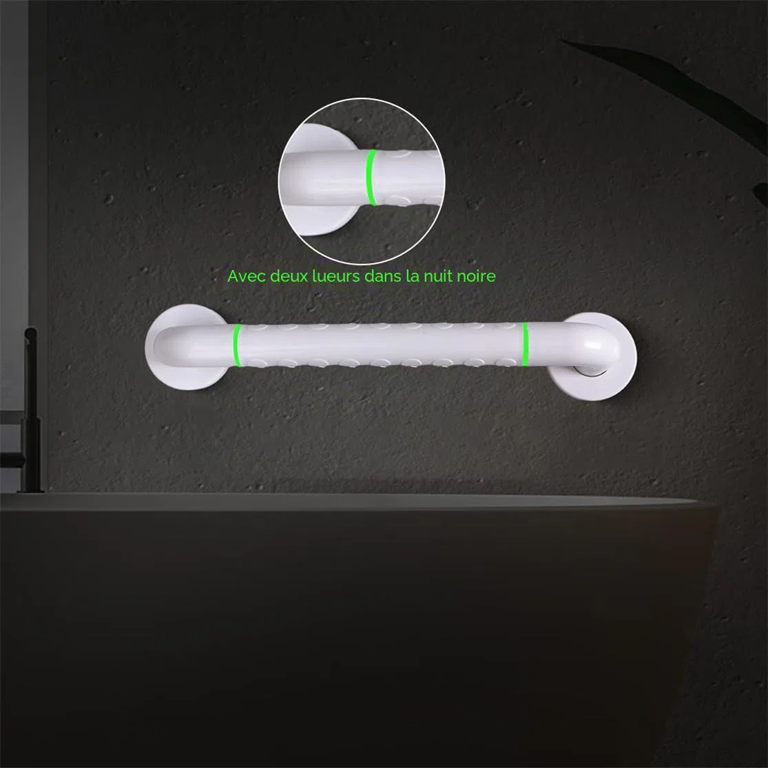 Barre d'Appui de Salle de Bain Poignée Baignoire de Sécurité 40CM Barre D'appui WC Antidérapantes Porte Serviette Barre de Maintien Douche Murale