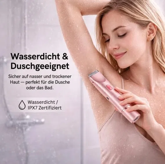 Rasoir Klyne Femme, Klyne Tondeuse Femme —— Tondeuse Intime & Sourcils, Recharge USB, Étanche IPX7, Pour Bikini, Aisselles, Jambes et Nez