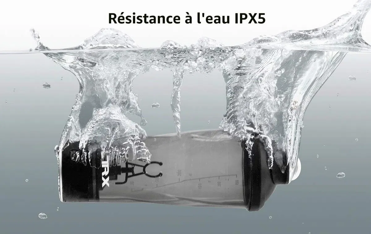 VOLTRX électrique Protéine Shaker, portable Vortex mélangeur, shaker tasse rechargeable par USB pour boissons protéinées, fabriqué avec Tritan, sans BPA, 600 ml