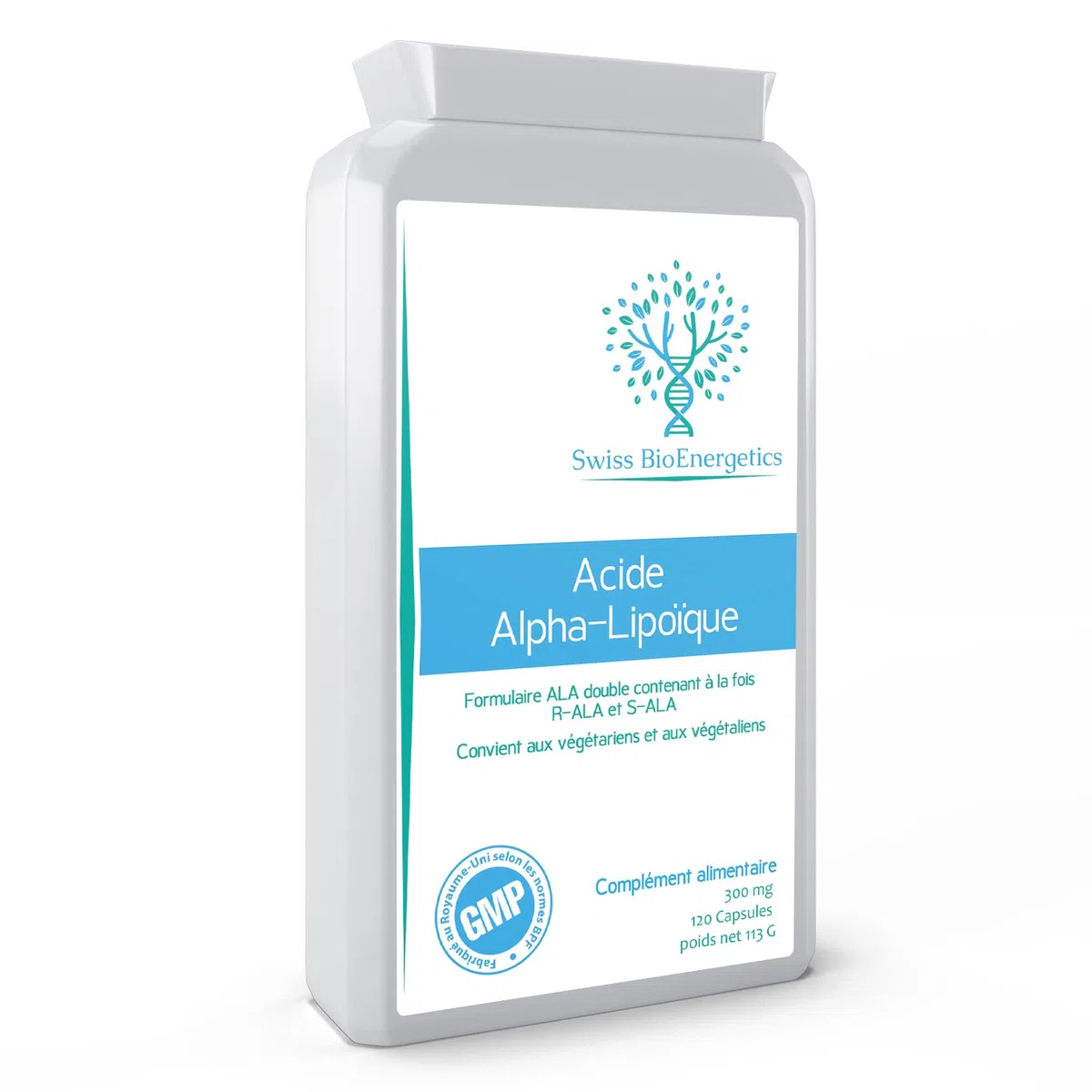 Acide alpha lipoïque 300 mg 120 comprimés - ALA double (à la fois R-ALA et S-ALA) - Fabriqué au Royaume-Uni