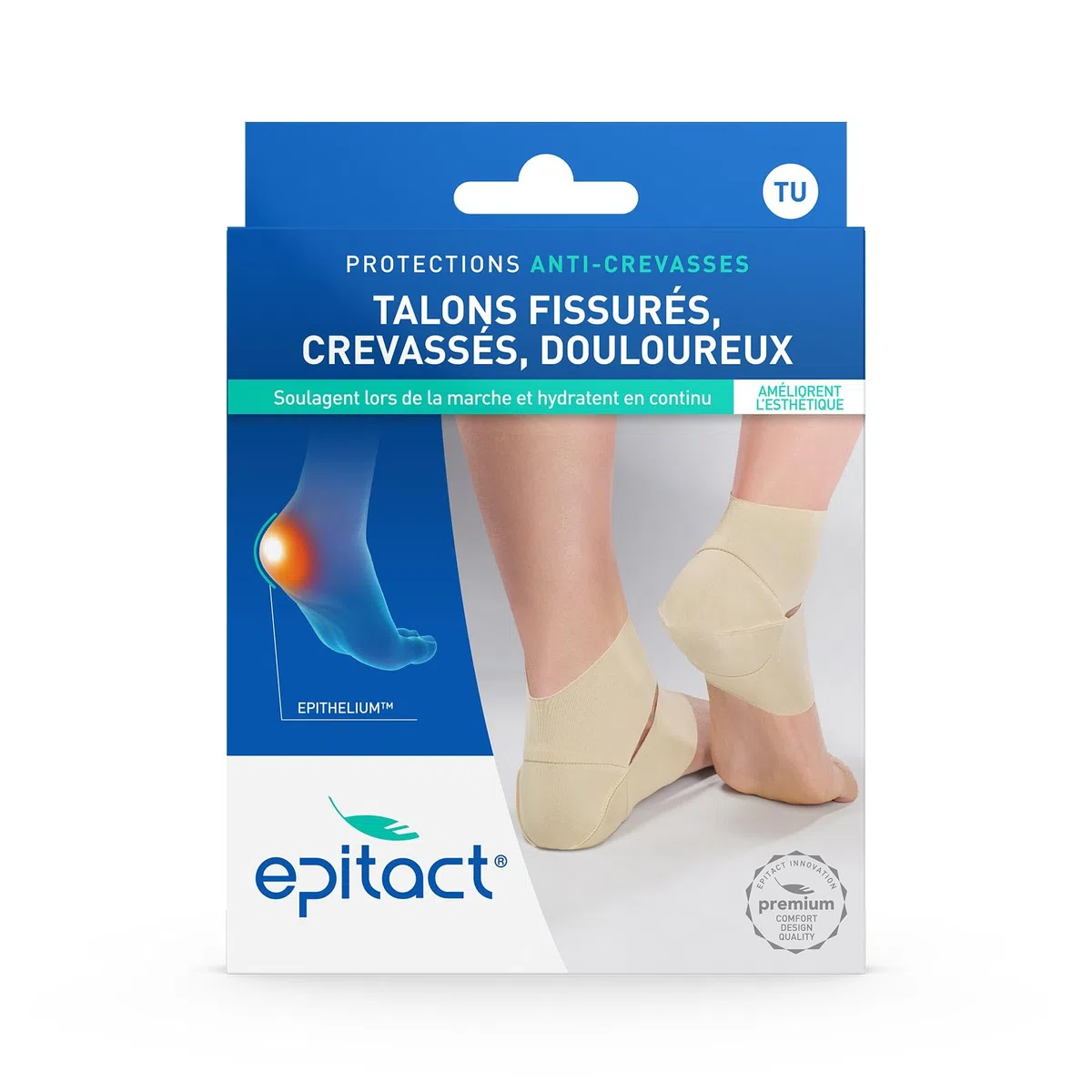 Epitact | Protections Anti-Crevasse Talon | Talons fendillés, Crevasses Douloureuses | Protègent et Soulagent les Crevasses, Hydratent les Talons en Continu | Confort & Finesse | Innovation Française