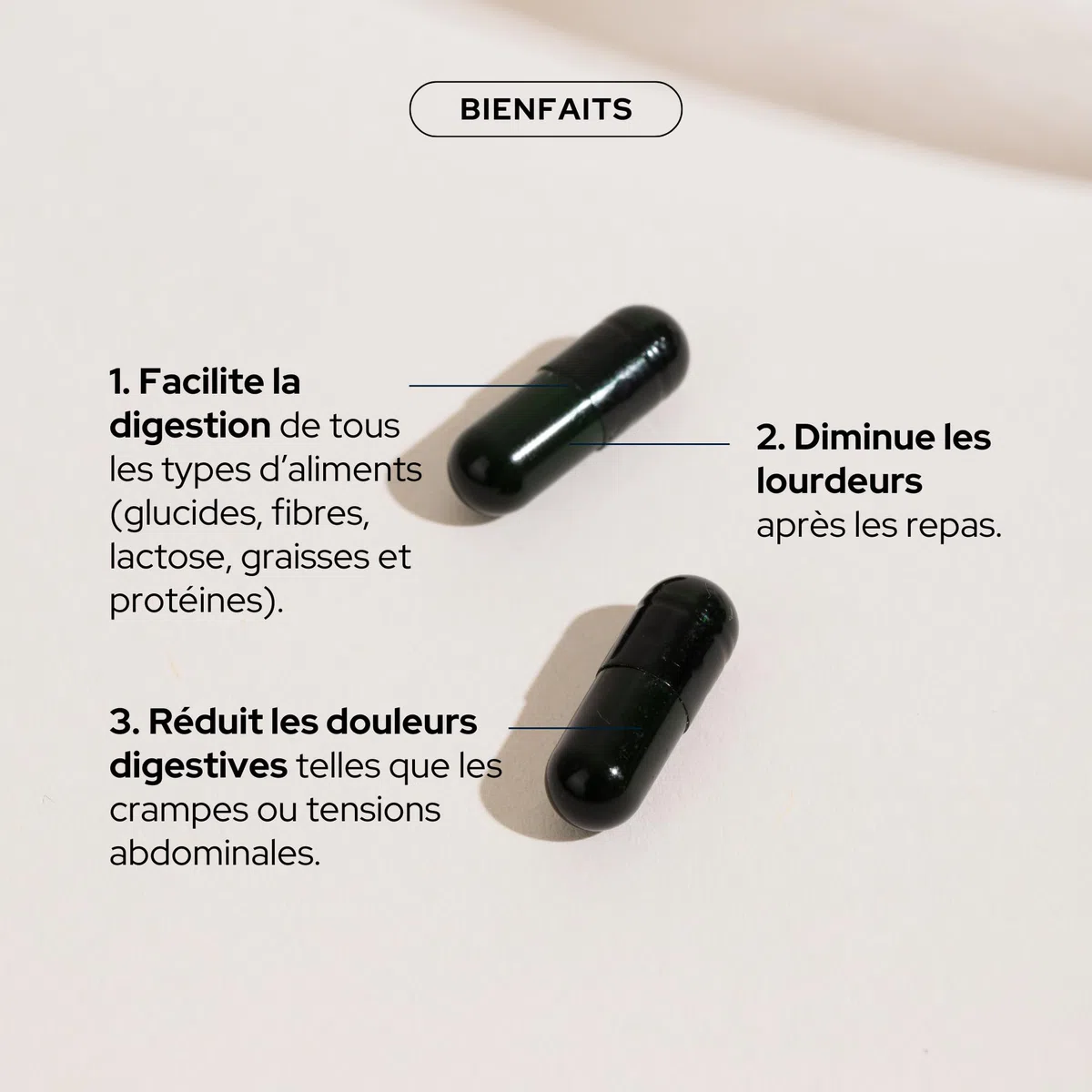 EPYCURE - Cure Confort Digestif - Améliore Digestion & Transit, Réduit Ballonnements & Flatulences - 95% Naturel - 5 Enzymes Digestives, Calcium, Fenouil, Zinc - 1 Mois - Vegan - Fabriqué en France