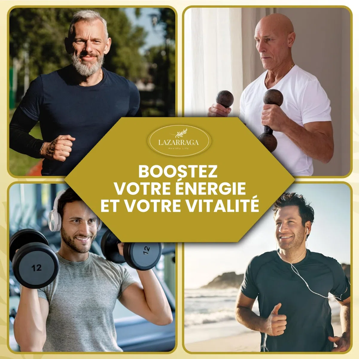 TRIBULUS TERRESTRIS PUISSANT 4 EN 1 avec Maca Andine + Arginine + Zinc | Complément contre la fatigue pour hommes | Force et énergie | 90% de saponines | 180 gélules véganes | 2 mois | Lazarraga