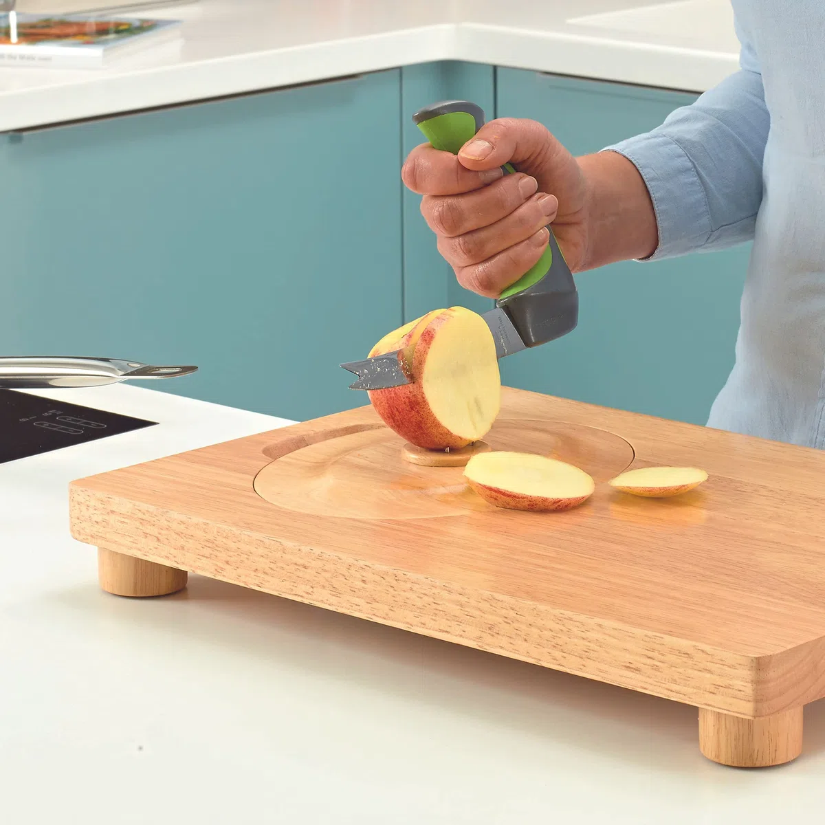 Peta - Couteau fourchette ergonomique en L