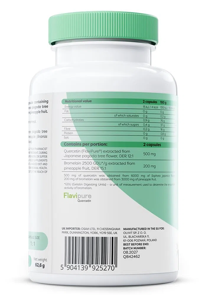 Osavi Quercetin with Bromelain - 120 vegan caps
