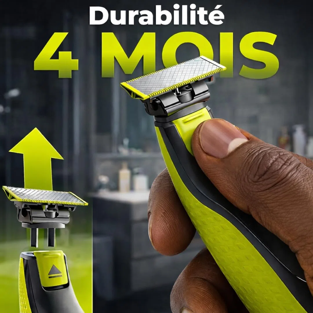 Lot 4 Lames de Rechange RazorBlade pour Rasoir Électrique comptatible OBlade QP220 QP2824 QP2724 QP2520 QP2630 QP65XX One Blade Lame en Acier Inoxydable remplacement pour Rasoirs Tondeuse Rasage lama